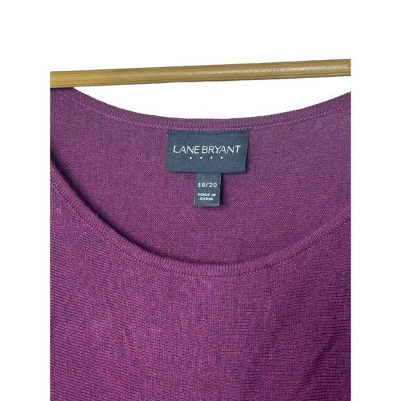 Lane Bryant Maroon Maroon Button Detail Dolman Sleeve Sweater Banded Hem 18/20 - Picture 8 of 9